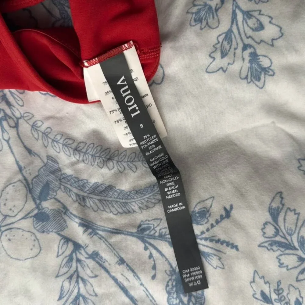 Vuori all the Feels Bliss Blend Set, Scarlet Red, Top Small, Leggings XS - Picture 3 of 4
